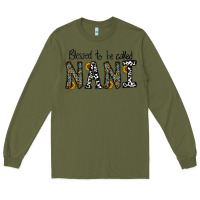 Army Green blessed to be called nanı Long Sleeve Tee - CowhideDigitalArt