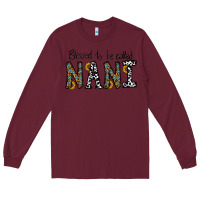 Burgundy blessed to be called nanı Long Sleeve Tee - CowhideDigitalArt