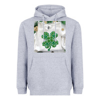 Heather Grey shamrock patterned clothing Heavyweight Hoodie - MaliasSmallBusiness
