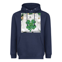 Navy shamrock patterned clothing Heavyweight Hoodie - MaliasSmallBusiness