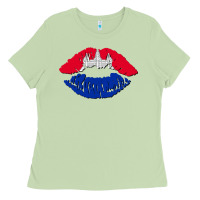 Matcha cambodian flag lips Ladies Tee - AdoDesignShop