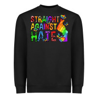 Black straight against hate pride lgbtq Heavyweight Sweatshirt - texasbilliewilder