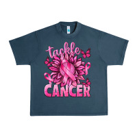 Midnight Navy Tackle Cancer with Sunflower Urban Heavy Tee - texasbilliewilder