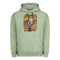 Pigment Oil Green Donkey With Sunflowers Urban Hoodie - Bettercallsaul