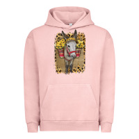 Pigment Salmon Donkey With Sunflowers Urban Hoodie - Bettercallsaul