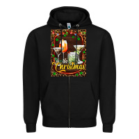 Black cocktail set for Christmas Zipper Hoodie - AdoDesignShop