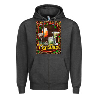 Charcoal Heather cocktail set for Christmas Zipper Hoodie - AdoDesignShop