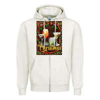 Oatmeal Heather cocktail set for Christmas Zipper Hoodie - AdoDesignShop