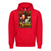 Red cocktail set for Christmas Zipper Hoodie - AdoDesignShop