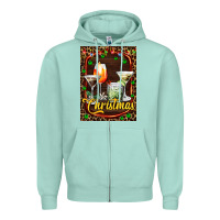 Seafoam cocktail set for Christmas Zipper Hoodie - AdoDesignShop