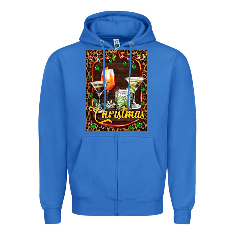 Cocktail Set For Christmas Zipper Hoodie by AdoDesignShop | Teevron