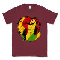 Burgundy juneteenth fist Classic Tee - HRA Design Shop