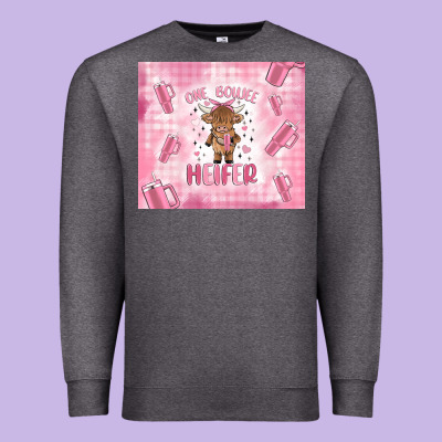 One Boujee Heifer Premium Sweatshirt Designed By Maliassmallbusiness