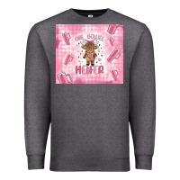 Charcoal Heather one boujee heifer Premium Sweatshirt - MaliasSmallBusiness
