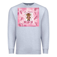 Heather Grey one boujee heifer Premium Sweatshirt - MaliasSmallBusiness