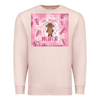 Pale Pink one boujee heifer Premium Sweatshirt - MaliasSmallBusiness