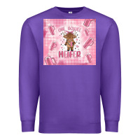 Purple one boujee heifer Premium Sweatshirt - MaliasSmallBusiness