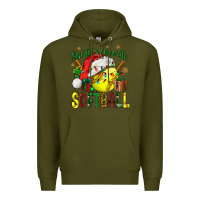 Army Green santa's favorite softball bbs Premium Hoodie - BundleAndBundleShop