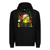 Black santa's favorite softball bbs Premium Hoodie - BundleAndBundleShop