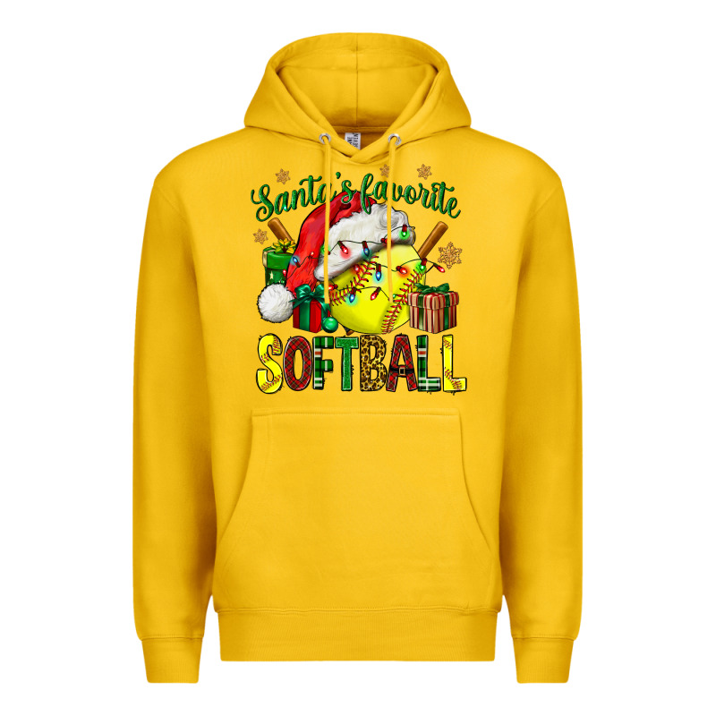 Santa's Favorite Softball Bbs Premium Hoodie by BundleAndBundleShop | Teevron
