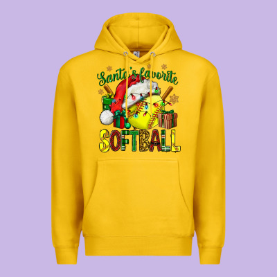 Santa's Favorite Softball Bbs Premium Hoodie Designed By Bundleandbundleshop