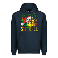 Navy santa's favorite softball bbs Premium Hoodie - BundleAndBundleShop