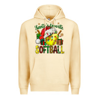 Pina Colada santa's favorite softball bbs Premium Hoodie - BundleAndBundleShop