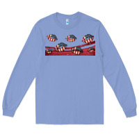 Colony Blue american flag lips 16oz libbey cup Long Sleeve Tee - HRA Design Shop