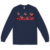 Navy american flag lips 16oz libbey cup Long Sleeve Tee - HRA Design Shop