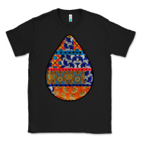 Black african fabric pattern teardrop earrings 4 Classic Tee - BundleAndBundleShop