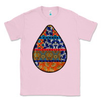 Bubblegum Pink african fabric pattern teardrop earrings 4 Classic Tee - BundleAndBundleShop