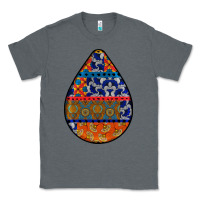 Charcoal Heather african fabric pattern teardrop earrings 4 Classic Tee - BundleAndBundleShop