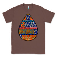 Chestnut african fabric pattern teardrop earrings 4 Classic Tee - BundleAndBundleShop