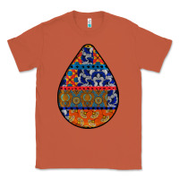 Copper african fabric pattern teardrop earrings 4 Classic Tee - BundleAndBundleShop