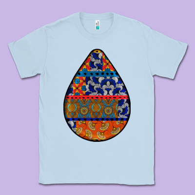African Fabric Pattern Teardrop Earrings 4 Classic Tee Designed By Bundleandbundleshop