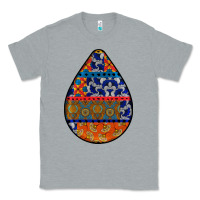 Heather Grey african fabric pattern teardrop earrings 4 Classic Tee - BundleAndBundleShop