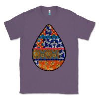 Lavender african fabric pattern teardrop earrings 4 Classic Tee - BundleAndBundleShop