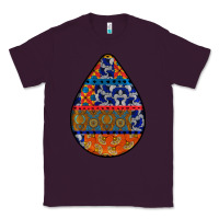 Plum african fabric pattern teardrop earrings 4 Classic Tee - BundleAndBundleShop