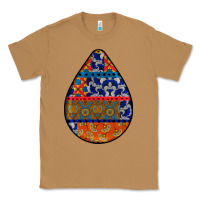 Toasted Coconut african fabric pattern teardrop earrings 4 Classic Tee - BundleAndBundleShop