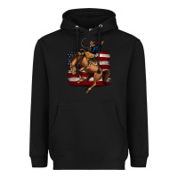 Black Bucking Bronco Heavyweight Hoodie - Jasminsmagicworld