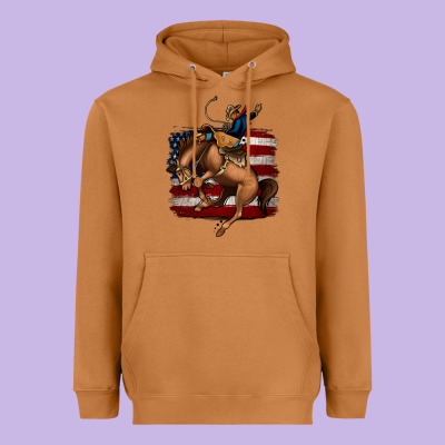 Bucking Bronco Heavyweight Hoodie Designed By Jasminsmagicworld
