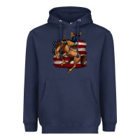 Navy Bucking Bronco Heavyweight Hoodie - Jasminsmagicworld