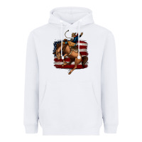 White Bucking Bronco Heavyweight Hoodie - Jasminsmagicworld