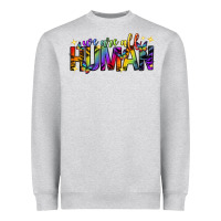Heather Grey we are all human pride lgbtq Heavyweight Sweatshirt - texasbilliewilder
