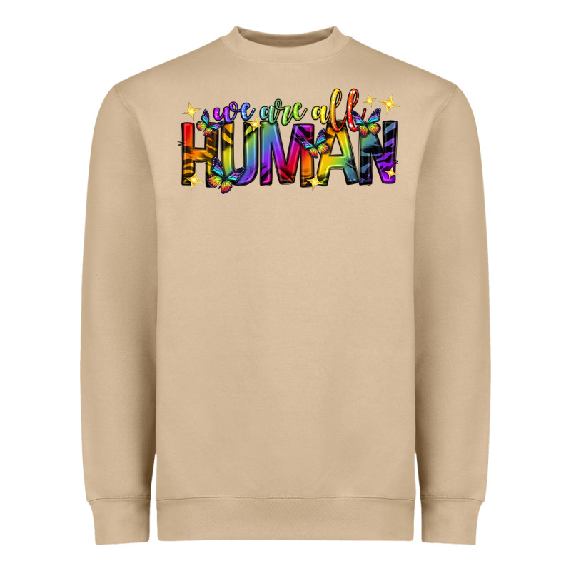 We Are All Human Pride Lgbtq Heavyweight Sweatshirt by texasbilliewilder | Teevron