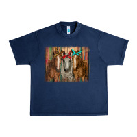 Navy horses with bandanas Urban Heavy Tee - RanaPortraitStore