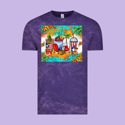 Puerto Rico Coffee Cups Vintage Tee Designed By Zillion Design Studio