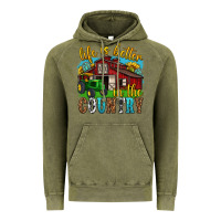 Vintage Olive life is better in the country western Vintage Hoodie - texasbilliewilder