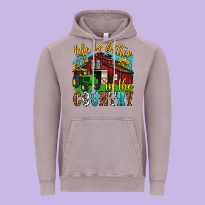 Life Is Better In The Country Western Vintage Hoodie Designed By Texasbilliewilder