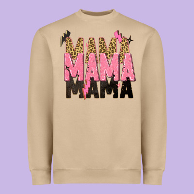 Mama Mama Mama Lightning Bold Heavyweight Sweatshirt Designed By Zillion Design Studio